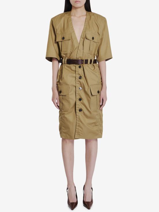  생로랑 트윌 코튼 드레스 790089Y3A99 2611 NUDE NEUTRALS