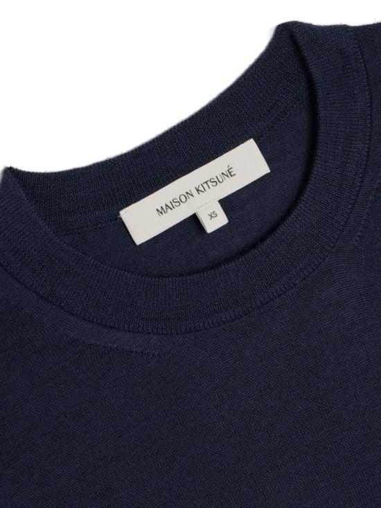  메종키츠네 베이비 폭스 패치 레귤러 스웨터 MW00816KT1036P492 Blue - MAISON KITSUNE