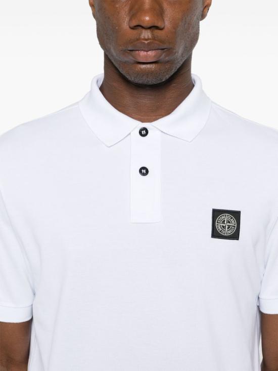 24FW 스톤 아일랜드 로고 패치 폴로 티셔츠 81152SC17A0001 WHITE - STONE ISLAND