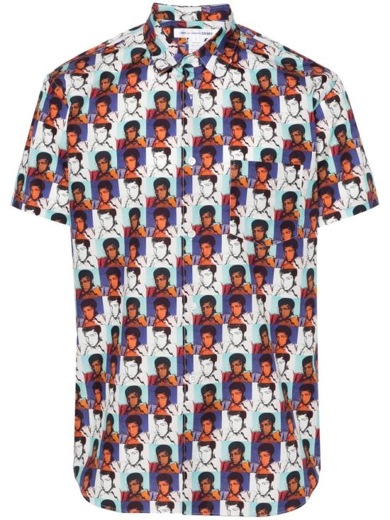  꼼데가르송 반팔 셔츠 FMB020S24 PRINTF