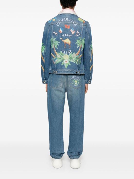 24FW 카사블랑카 스트레이트 팬츠 MPF24TR00201 DENIM - CASABLANCA