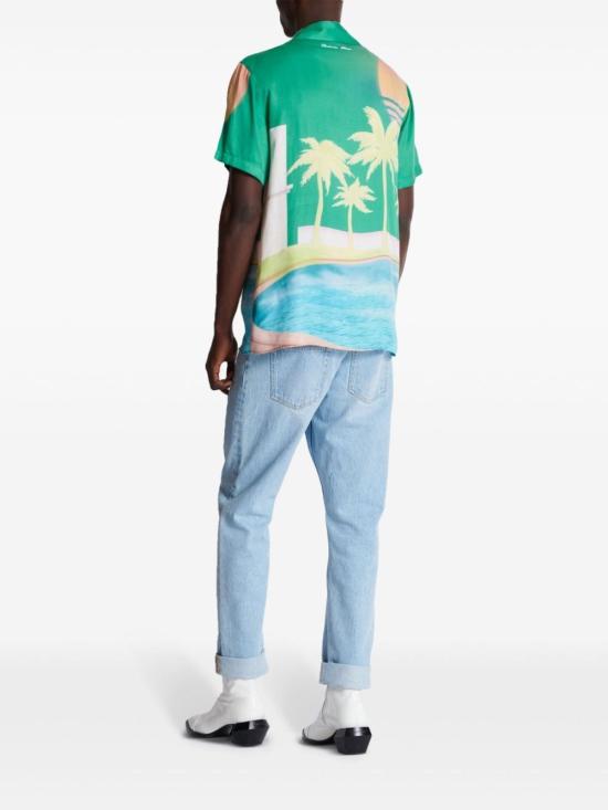  발망 반팔 셔츠 DH1HN067VF35 MULTICOLOR - BALMAIN