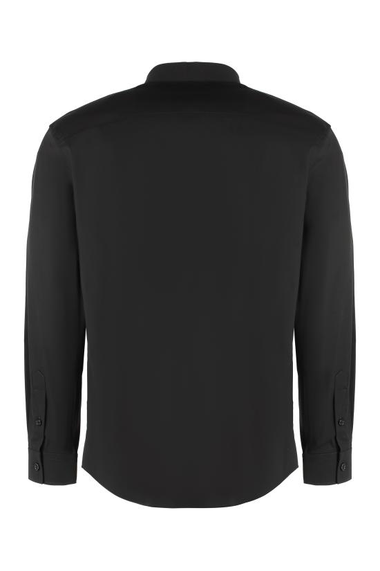  버버리 모노그램 모티프 테크니컬 코튼 셔츠 8057473120576 A1189 black - BURBERRY