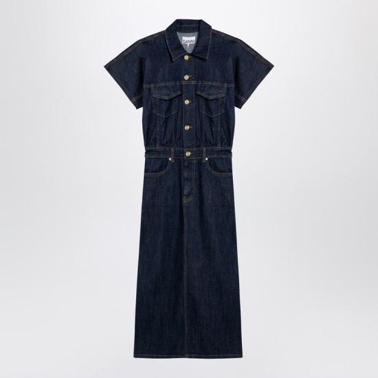  가니 미디 원피스 J14396768 077 LIGHT BLUE