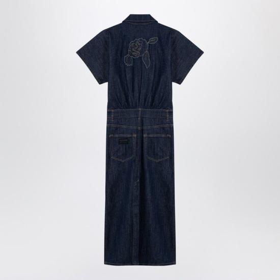  가니 미디 원피스 J14396768 077 LIGHT BLUE - GANNI