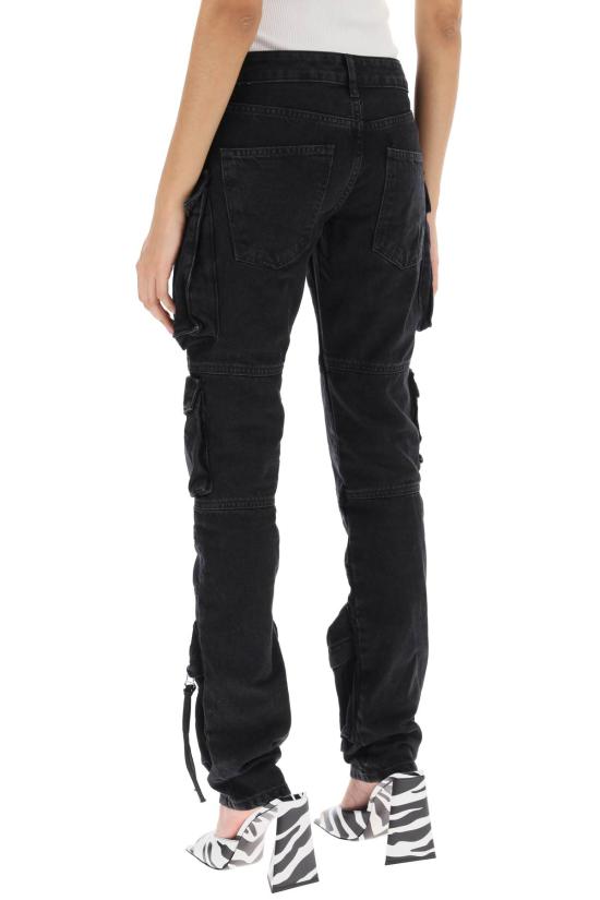 24FW 디 아티코 스트레이트 팬츠 241WCP113D066 100 BLACK - THE ATTICO