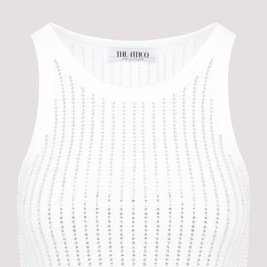 24FW 디 아티코 민소매 티셔츠 247WCT276J050R 480 WHITE - THE ATTICO