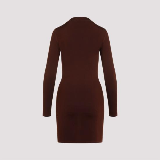 25FW 생로랑 미디 원피스 782641Y76EO 2020 BROWN - SAINT LAURENT