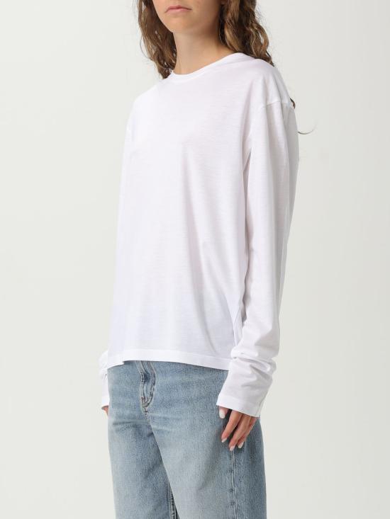 25FW 토템 긴팔 티셔츠 253WRT0588FB0419 047 White - TOTEME