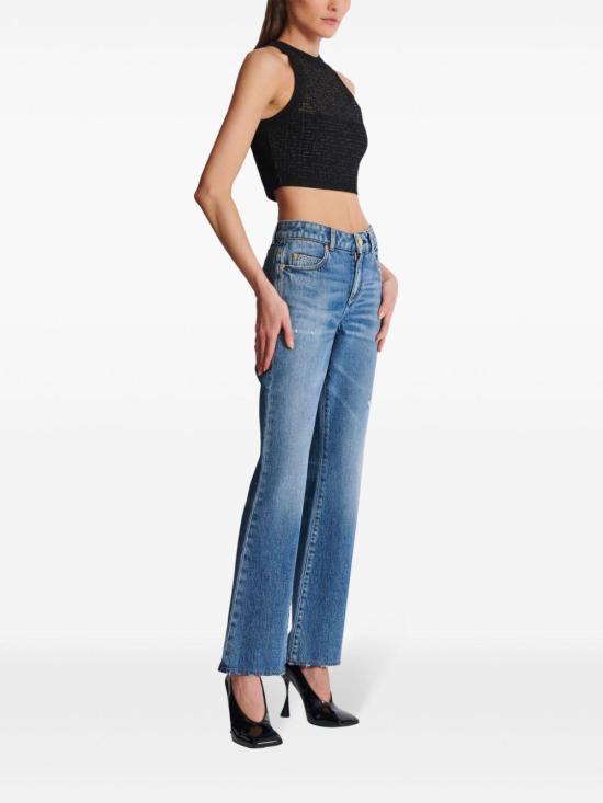  발망 반팔 티셔츠 DF1AB026KG96 EAC BLACK - BALMAIN