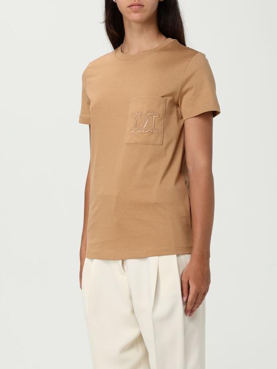 25FW 막스마라 반팔 티셔츠 2521946041600 003 Camel - MAX MARA