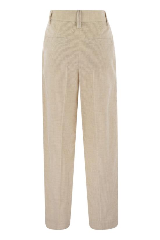  브루넬로 쿠치넬리 스트레이트 팬츠 MP576P8562 C058 IVORY - BRUNELLO CUCINELLI