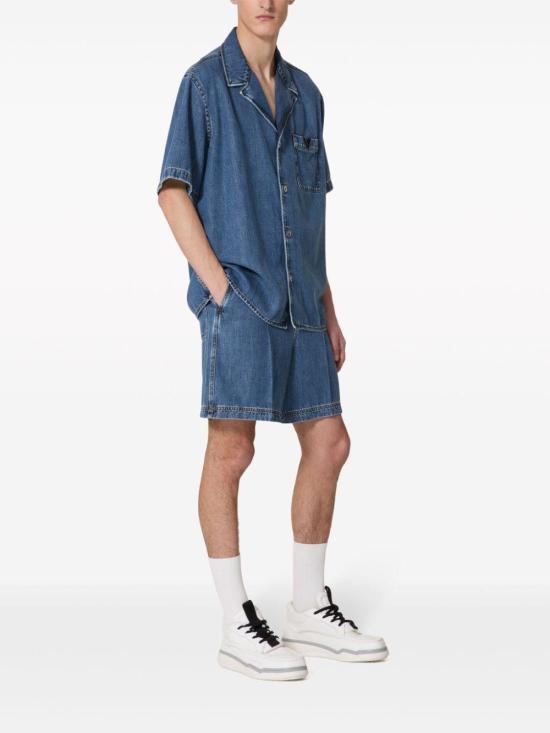  발렌티노 가라바니 반팔 셔츠 5V3DB03BAA3 558 BLUE - VALENTINO GARAVANI