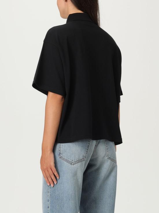 25FW 생로랑 폴로 티셔츠 841963Y37HC 1000 Black - SAINT LAURENT