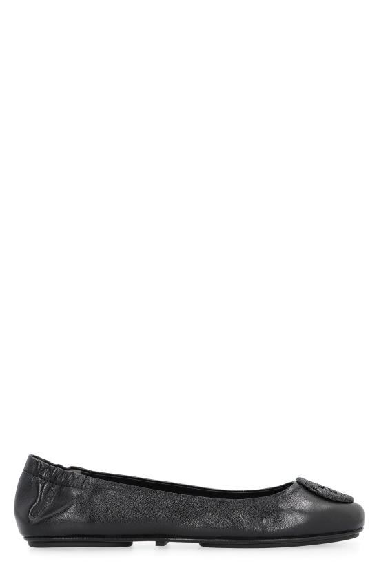 25SS 토리버치 미니 트래블 발레 플랫 슈즈 155637 006 black