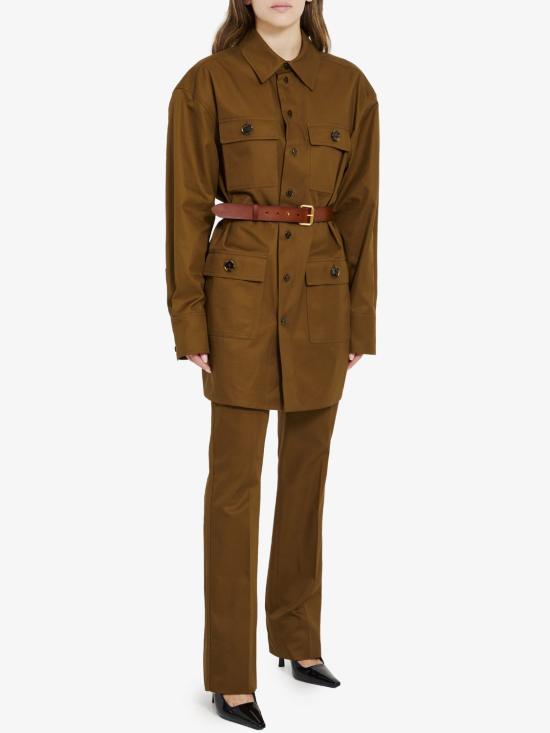  생로랑 스트레이트 팬츠 786680Y3A99 2028 BROWN - SAINT LAURENT