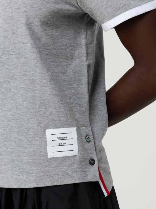 25FW 톰브라운 반팔 티셔츠 FJS075A00042 055 Grey - THOM BROWNE
