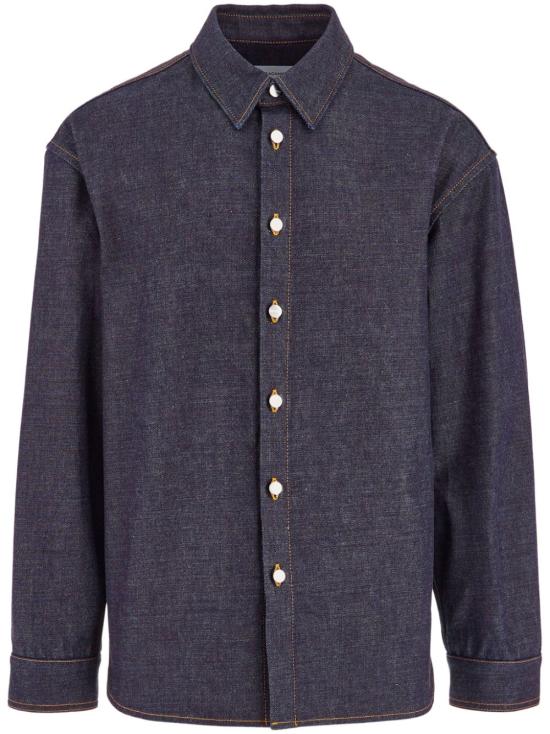  살바토레 페라가모 긴팔 셔츠 143791771281002 Blue