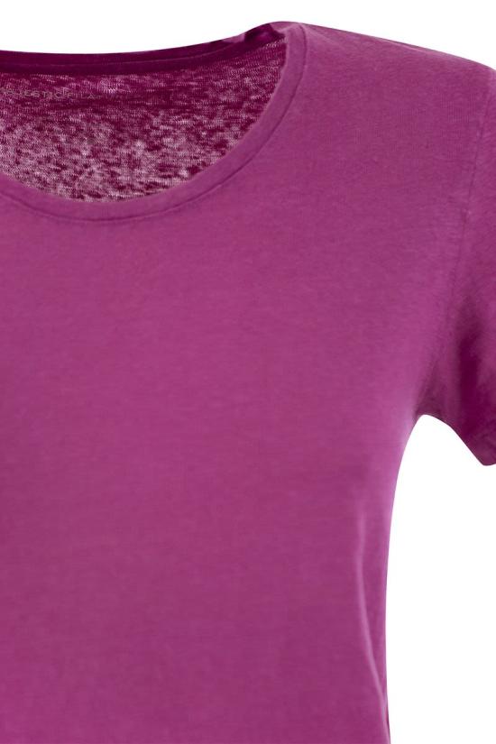  마제스틱필라쳐 반팔 티셔츠 E24MGD011 FTS162 470 FUCHSIA - MAJESTIC FILATURES