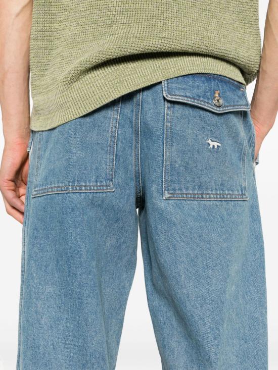  메종키츠네 스트레이트 팬츠 MM01113WW5023P413 Clear Blue - MAISON KITSUNE