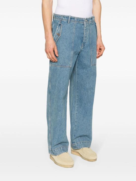  메종키츠네 스트레이트 팬츠 MM01113WW5023P413 Clear Blue - MAISON KITSUNE