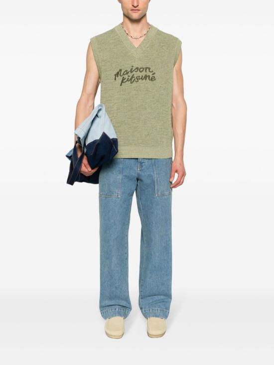  메종키츠네 스트레이트 팬츠 MM01113WW5023P413 Clear Blue - MAISON KITSUNE