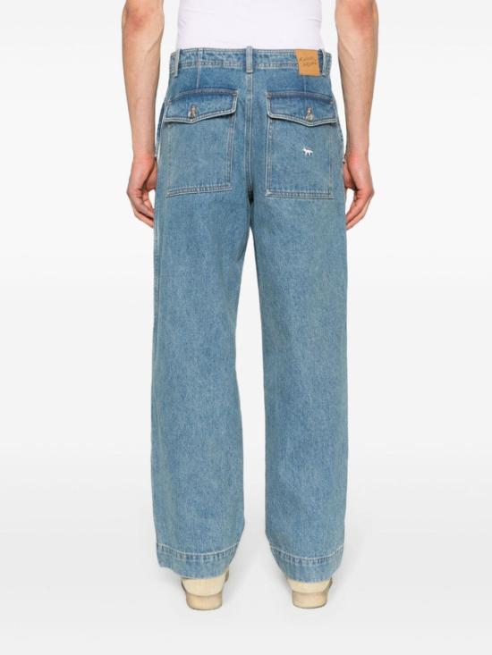  메종키츠네 스트레이트 팬츠 MM01113WW5023P413 Clear Blue - MAISON KITSUNE