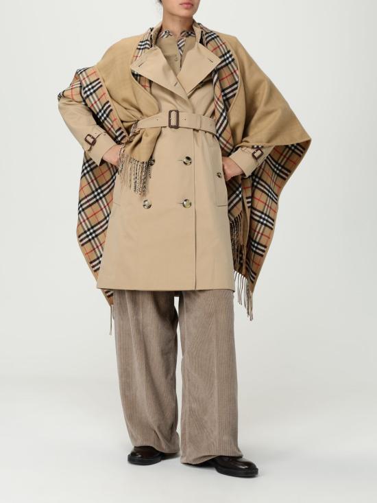 25FW 버버리 체크 트리밍 울 가디건 8112164 Beige - BURBERRY