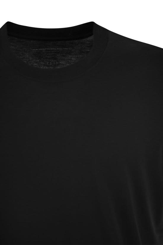  마제스틱필라쳐 반팔 티셔츠 S24M296 HTS216 002 BLACK - MAJESTIC FILATURES
