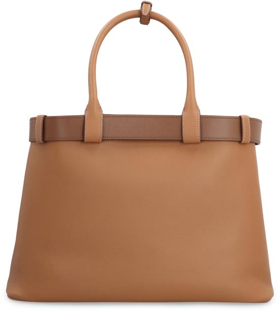  프라다 버클 라지 가죽 핸드백 1BA416VDBO2CY9 F03BH Saddle Brown