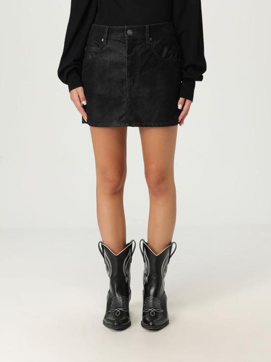 25FW 이자벨마랑에뚜왈 숏 스커트 JU0363FAC3B01E 01BK Black