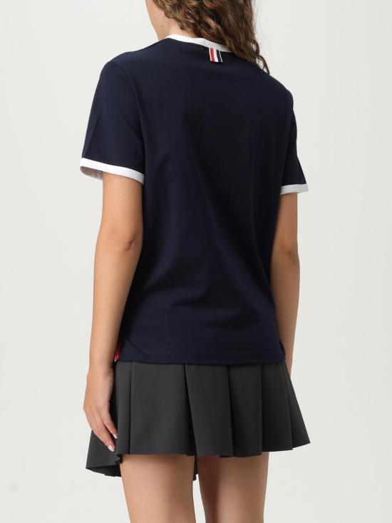 25FW 톰브라운 반팔 티셔츠 FJS075A00042 415 Blue - THOM BROWNE