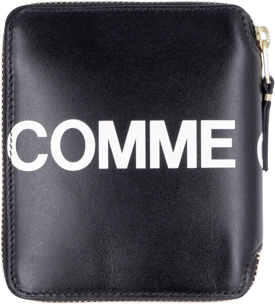 25SS 꼼데가르송 휴즈 로고 레터링 지퍼 코인포켓 반지갑 SA2100HL BLACK - COMME DES GARCONS