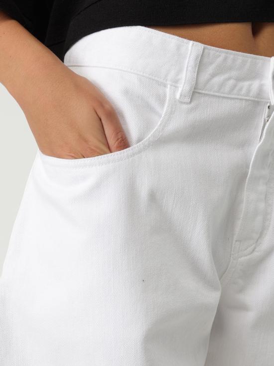 25FW 알라이아 데님 팬츠 AA9P1215D002B 000 White - ALAIA