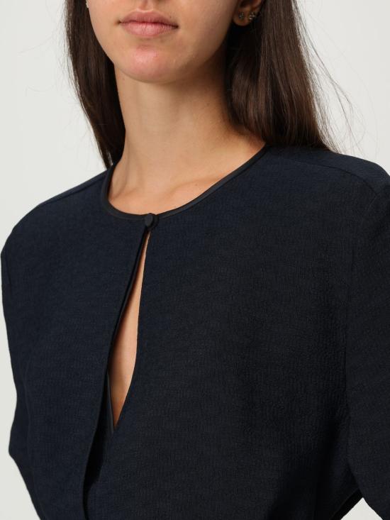 25FW 엠포리오 아르마니 미디 원피스 EW002310TE15812 FB212 Navy - EMPORIO ARMANI