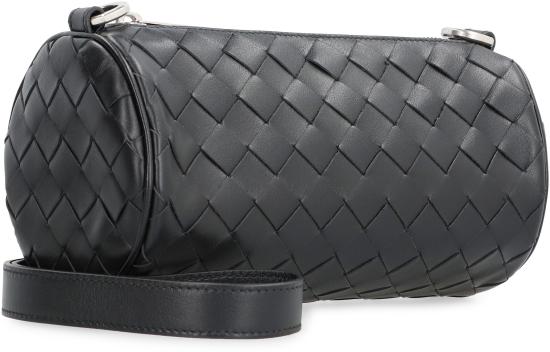  보테가베네타 미니 인트레치아토 배럴 크로스백 777391V2HL1 8803 black - BOTTEGA VENETA