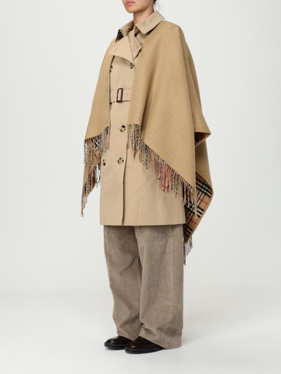 25FW 버버리 체크 울 리버시블 케이프 8071673 Beige - BURBERRY