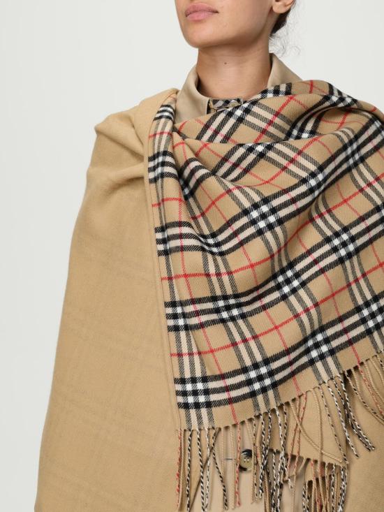 25FW 버버리 체크 울 리버시블 케이프 8071673 Beige - BURBERRY