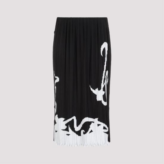  랑방 미디 스커트 RWST00055904P24 10 BLACK - LANVIN