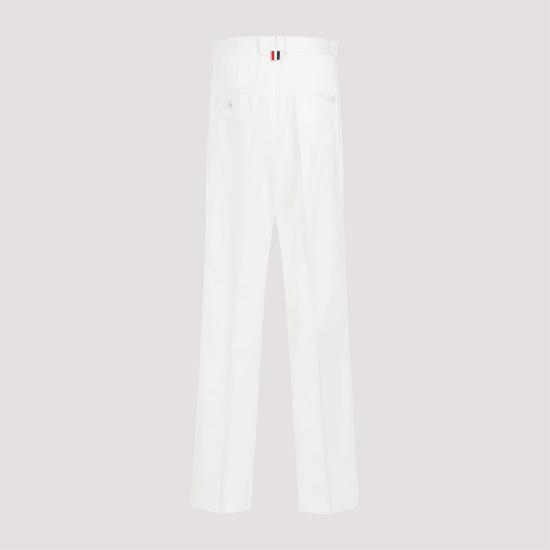  톰브라운 스트레이트 팬츠 MTR089U03788 100 WHITE - THOM BROWNE