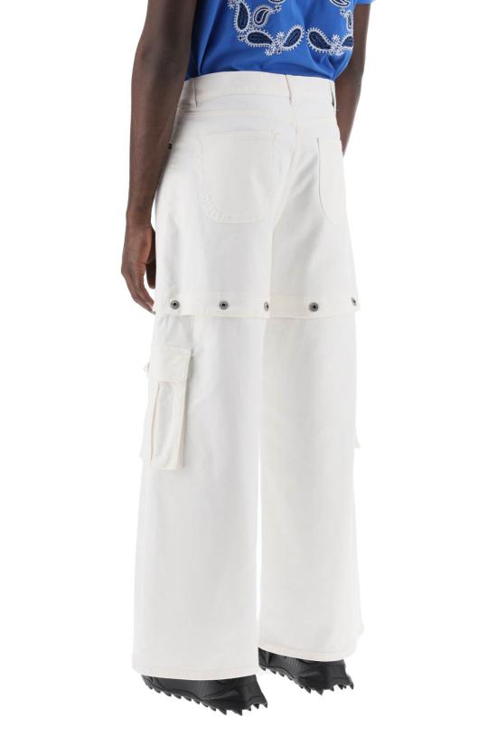  오프화이트 스트레이트 팬츠 OMYA183S24DEN001 RAWWHITE - OFF WHITE