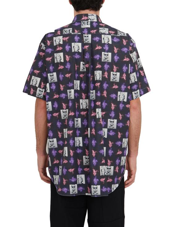  꼼데가르송 반팔 셔츠 HFMB002S24PRINTF BLACK - COMME DES GARCONS