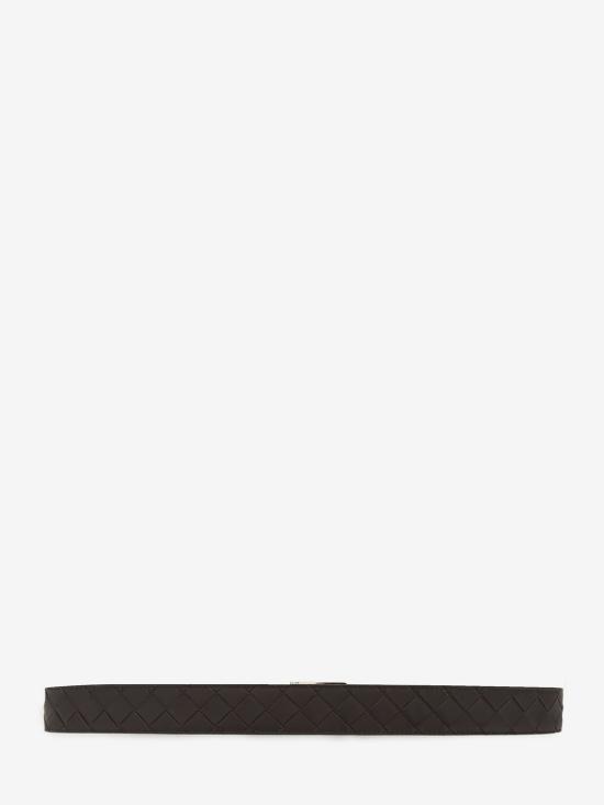  보테가베네타 인트레치아토 레더 벨트 609182VCPQ3 2145 brown - BOTTEGA VENETA