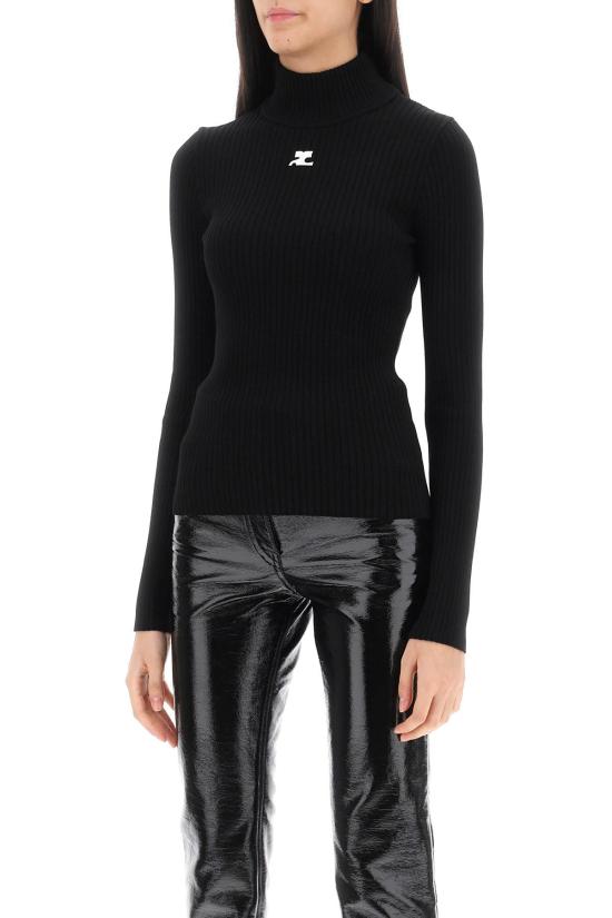 26SS 쿠레쥬 스웨터 PERMPU022FI0001 9999 BLACK - COURREGES