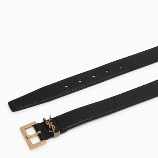 26FW 생로랑 모노그램 벨트 634440DTI0W 1000 BLACK - SAINT LAURENT