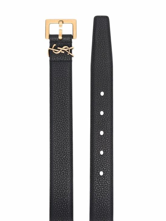 26FW 생로랑 모노그램 벨트 634440DTI0W 1000 BLACK - SAINT LAURENT