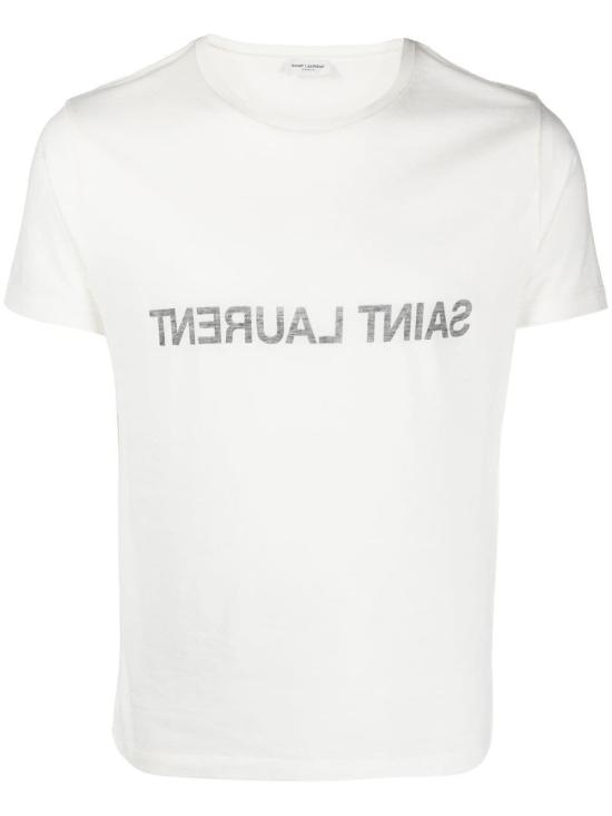  생로랑 리버스 티셔츠 663278Y37AW 9744 White