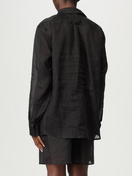 25FW 토템 셔츠 253WRT0544FB0434 001 Black - TOTEME