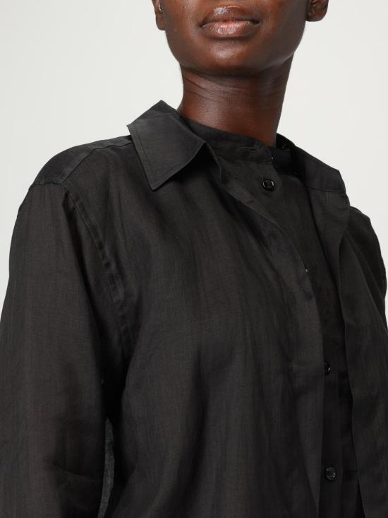 25FW 토템 셔츠 253WRT0544FB0434 001 Black - TOTEME