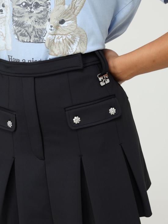 25FW 가니 숏 스커트 W0517 252 Charcoal - GANNI